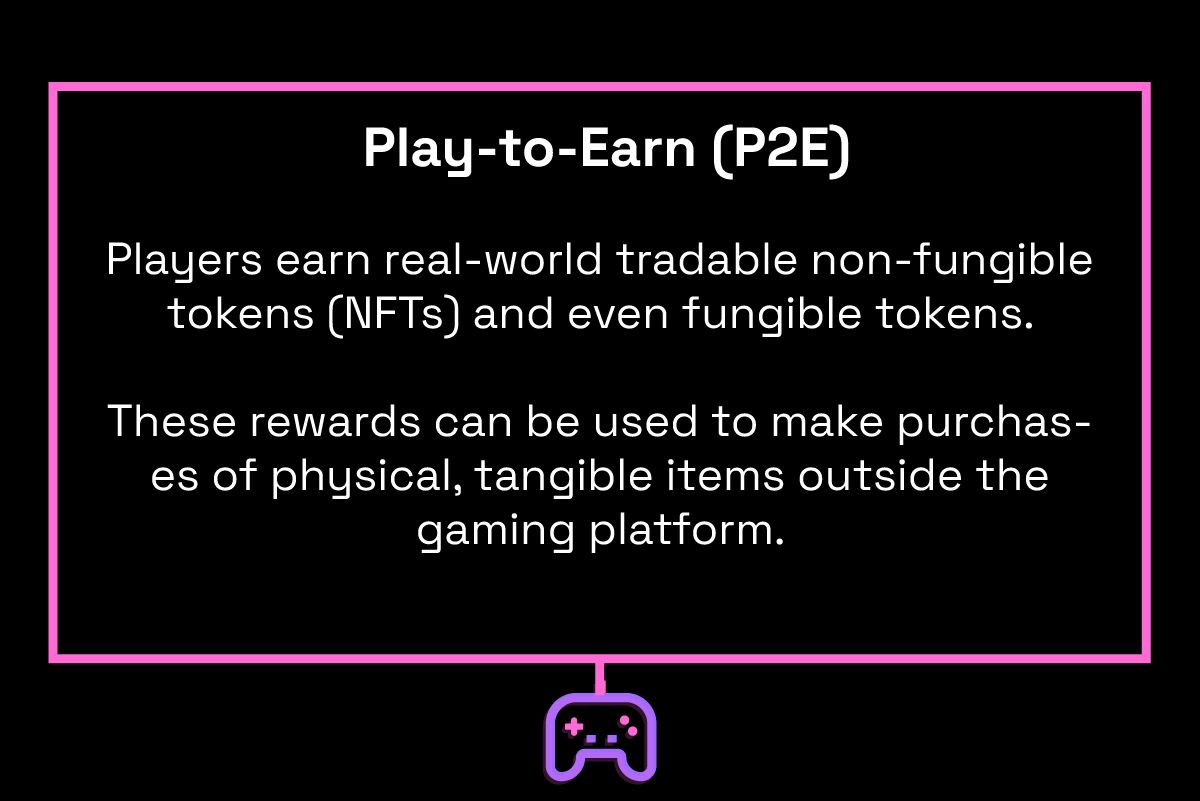 Play-to-Earn allows players to earn NFT and even fungible tokens