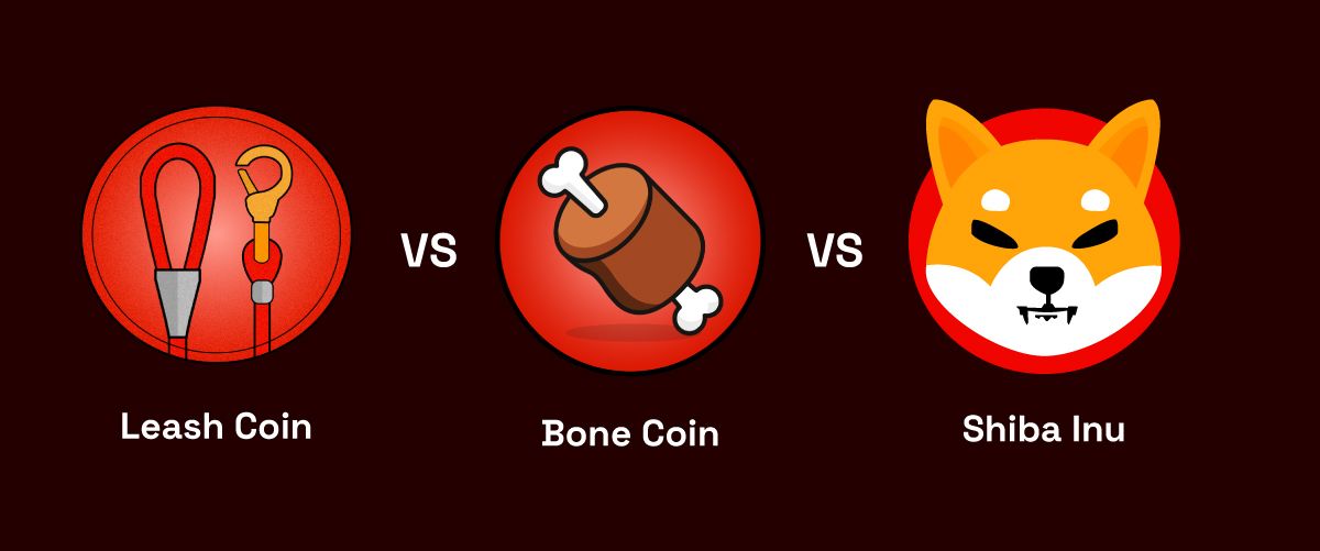 Leash Coin vs Bone Coin vs Shiba Inu