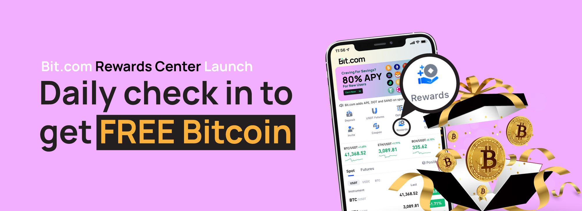 Daily Check in to get Free Bitcoin